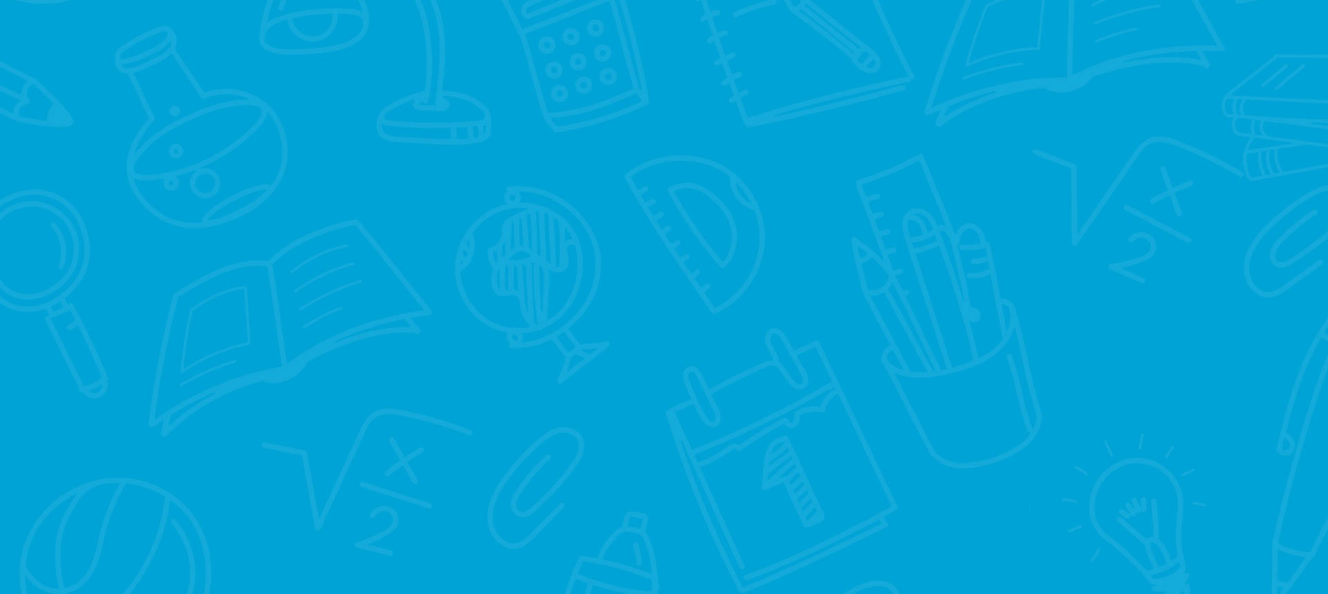 School Icons Background on Blue